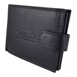 Always Wild férfi bőr pénztárca, fekete, 13 x 9,5 x 2,5 cm