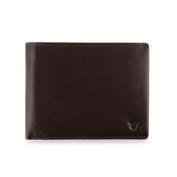 Roncato Pascal bőr pénztárca, sötétbarna, 13×9,5×2 cm, természetes marhabőr