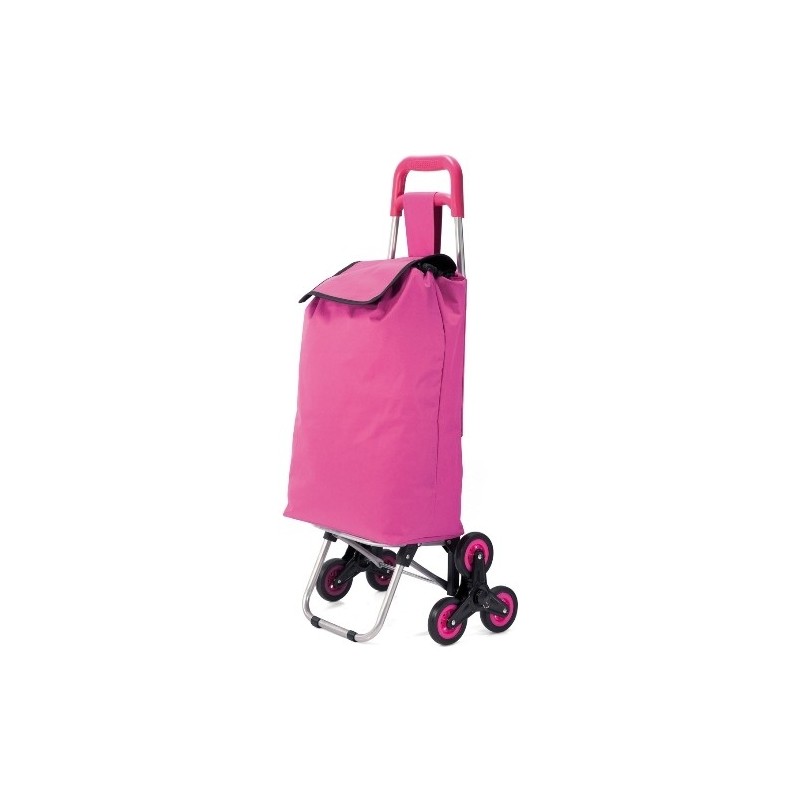 Benzi kerekes lépcsőjáró bevásárlótáska, 32×55(93)×20 cm, rózsaszín